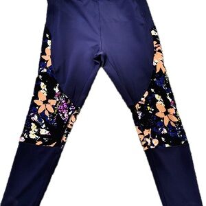 POP Fit Navy Floral Leggings XL